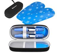 Adamson Insulin Cooler Case with 2 Ice Packs - Insulin Travel Case for Insulin Pens & Medication - Compact Diabetes Travel Cooler Bag for Insulin Pens and Medical Accessories