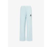 Adanola Womens Adanola Echo Washed Straight-Leg Cotton Jogging Bottoms Ocean Blue/Midnight Blue S