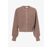 Adanola Womens Adanola Ribbed Knitted Cardigan Walnut Brown XS