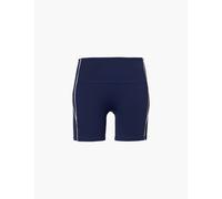 Adanola Womens Vy Blue/off White Ultimate Micro Piping Crop Stretch-recycled Polyamide Shorts S