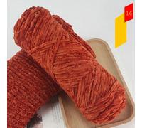 ADAOQIN 5Pcs 100g/Pc Chenille Velvet Yarn 3mm Thick Knitted Crochet Velvet Super Plush Wool Soft Baby Blanket Suitable For DIY Hat Scarves