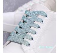 ADAOQIN Colorful Sparkling Flat Shoelaces for Athletic Running Sneakers Shoes Boot Strings Glitter Shoe Laces 1CM Width 1Pair