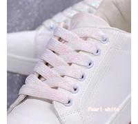 ADAOQIN Colorful Sparkling Flat Shoelaces for Athletic Running Sneakers Shoes Boot Strings Glitter Shoe Laces 1CM Width 1Pair