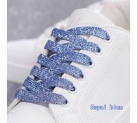 ADAOQIN Colorful Sparkling Flat Shoelaces for Athletic Running Sneakers Shoes Boot Strings Glitter Shoe Laces 1CM Width 1Pair
