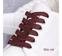 ADAOQIN Colorful Sparkling Flat Shoelaces for Athletic Running Sneakers Shoes Boot Strings Glitter Shoe Laces 1CM Width 1Pair