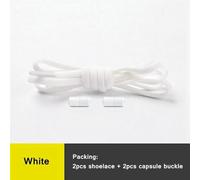 ADAOQIN No Tie Shoelaces For Sneakers Elastic Shoe Laces Round Metal Lock Lazy Shoelace 1 Second quick on and off unisex