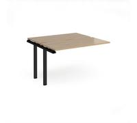 Adapt add on unit single 1200mm x 1200mm - black frame, kendal oak top