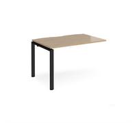 Adapt add on unit single 1200mm x 800mm - black frame, kendal oak top