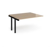 Adapt add on unit single 1400mm x 1200mm - black frame, kendal oak top