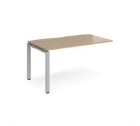 Adapt add on unit single 1400mm x 800mm - silver frame, kendal oak top