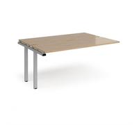 Adapt add on unit single 1600mm x 1200mm - silver frame, kendal oak top