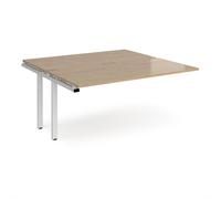 Adapt add on unit single 1600mm x 1600mm - white frame, kendal oak top