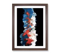 Adapt Or Die Abstract Framed Wall Art Print A2 Walnut