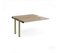 Adapt sliding top add on unit single 1200mm x 1200mm - green frame, kendal oak top