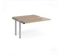Adapt sliding top add on unit single 1200mm x 1200mm - silver frame, kendal oak top