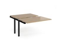 Adapt sliding top add on unit single 1200mm x 1600mm - black frame, kendal oak top