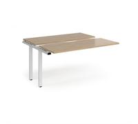 Adapt sliding top add on unit single 1400mm x 1200mm - white frame, kendal oak top