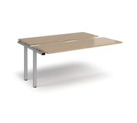 Adapt sliding top add on unit single 1600mm x 1200mm - silver frame, kendal oak top