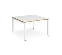 Dams MTO Adapter Square Boardroom Table 1200mm X 1200mm - White Frame, White Top