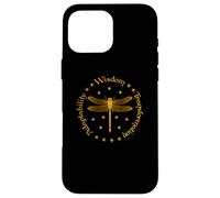 Adaptability-Wisdom-Transformation Golden Skimmer Dragonfly Case for iPhone 16 Pro Max