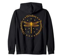 Adaptability-Wisdom-Transformation Golden Skimmer Dragonfly Zip Hoodie