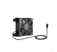 Adaptable Cooling Fan, 5V USB Router Fan, 80Mm USB Fan For Router Cabinets, Home Theater Systems With Double-sided Plastic Mesh