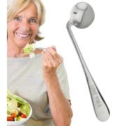 Adaptable Eating Fork: dining utensil with handle for disabled adults with reduced grip force, assistance dinnerware for independent feeding stand, design d