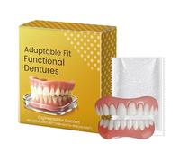 Adaptable Fit Functional Dentures, Advanced Customised Full Denture Set, Suction-Fit Complete Denture, Soft SiliconeDenture Reline Kit (1set)