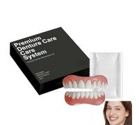 Adaptable Fit Functional Dentures,Full Denture,Resin False Teeth, Complete Upper & Lower Dentures for Daily Use,Easy to Use for Men and Women. (1Piece)