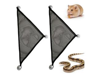 Adaptable Mounting Options: Featuring adjustable straps and multi-directional hooks, the bearded dragon hammock provides versatile positioning possibilities, making it effortless to secure while