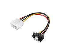 adaptare 47505 15 cm Adapter Cable 4 Pin Molex to 15 Pin SATA Angled Connector with Clip Black