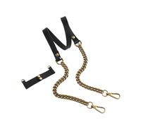 Adapter and Shoulder Strap Compatible with Gucci Waist Bag, Bag Modification and Upgrade Accessories(Black Set)