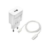 (Adapter & Cable) Genuine Huawei 2 Pin 2 Amp Mains Quick Charger HW-059200EHQ And USB Type-C Data Cable HL 1289