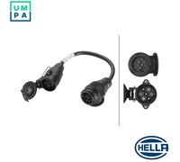 HELLA 8JA 005 952-001 Adapter Cable, towbar socket - Plug: 13<-->7/ISO 11446<-->1724 - Length: 0.25m