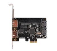 Adapter Card,2 Ports PCI Express to SATA ESATA IDE Controller Card PCB Network Converter Card with Driver CD,Support RAID 0/RAID 1/RAID 0+1
