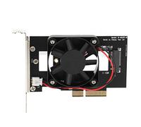Adapter Card PCI - E X4 NVMe M.2 NGFF 2280 SSD with Cooling Fan, SSD to PCI - E Adapter Card, Plug and Play PCI - E X4 Conversion for Desktop Motherboard, No Additional Power Suppo