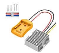 Adapter Compatible with Dewa1t 20 V 18 V Lithium Batteries and P0wer Wheels, Generic DC DC Step Down Converter 12 V 15 A, Yellow, Protective Housing, Efficient Power Conversion for Multiple Devices