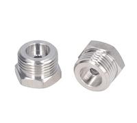 Adapter Distributor Connector Stainless Steel High Performance Durable G5/8 Male Thread 1/4MFL Female Thread for Hydraulic Equipment Plumbing Professional Home Brewer Use 2Pcs