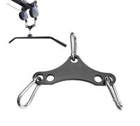 Adapter For Cable Machine Heavy Duty Fitness Pulley Connector | Single Double Adapter with 2 Hooks for Back Pulling Accessories, Push Triceps and T-Bar