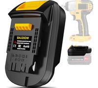 Adapter for Dewalt 20Volt Cordless Tools,for Bauer 20V Hyper Lithium Battery Convert to Replace for Dewalt 20V MAX Battery,Work for DEWALT Cordless Drill/Impact Driver Tool