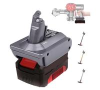 Adapter for Dyson V6 Vacuum Cleaner Convert for Einhell 18V Battery for V6 Battery Compatible with DC58 DC59 DC61 DC62 DC72 DC74 Absolute Animal Motorhead Slim SV03 SV04 SV05 SV06 SV07 SV09