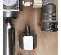 Adapter Keg, Soda Water CO2 Adapter Mini Regulator Homebrew Beer Corny Keg 3/8-24UNF to 6ACME-6G