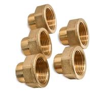 Adapter Nipple 3/4" Male x 1 “ Female Pipe Fitting NPT - Brass Adapter 3/4 inch x 1inch Female Pack of 5