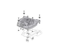 Adapter Plate for Alu-Rack SW-MOTECH for Trax Top Case. Black