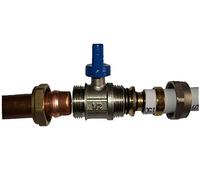 Adapter Reducer 15mm/16mm PEX-AL-PEX Ball Valve Brass Compression Fittings Blue Wärmer System PSW Trade SUPPLIERS LTD