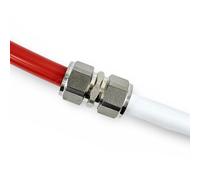 Adapter Reducer for Water Underfloor Heating Evoh Pipe and Multilayer Pert-Al Pert and Pex Pipe, Reducing Coupling Plastic to Copper Pipe (12x1.6mm Evoh x 16mm Plastic)
