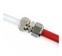 Adapter Reducer for Water Underfloor Heating Evoh Pipe and Multilayer Pert-Al Pert and Pex Pipe, Reducing Coupling Plastic to Copper Pipe (16mm Evoh x 17mm Plastic)