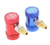 Adapter Refrigerant R1234yf Quick Couplers 1/4" Male Port High/Low Side R1234yf Adapter Manual Couplers Car Air Tool Set A/C Refrigerants Manifold Gauge Hose Air Con Adapters