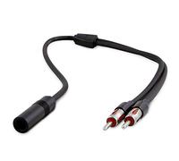 Adapter Universe Antenna Y-Adapter DIN ISO Jack to 2 Connector Splinter Distribution Cable for Car Antenna Black