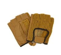 Adapter Universe Motorist Gloves Retro Vintage Leather Fingerless Driving Gloves Bicycle Camel Brown